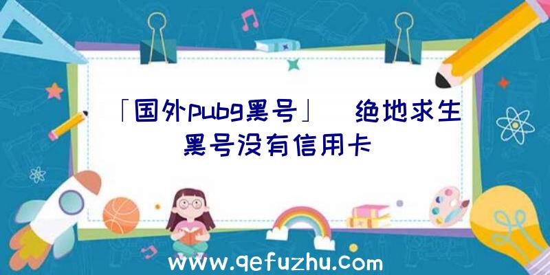 「国外pubg黑号」|绝地求生黑号没有信用卡